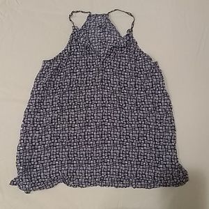 Black and White Halter Style Blouse